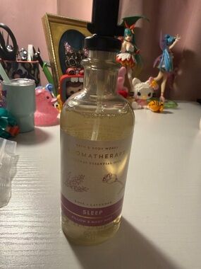 bath and body works aromatherapy rose + lavender sleep pillow and body mist